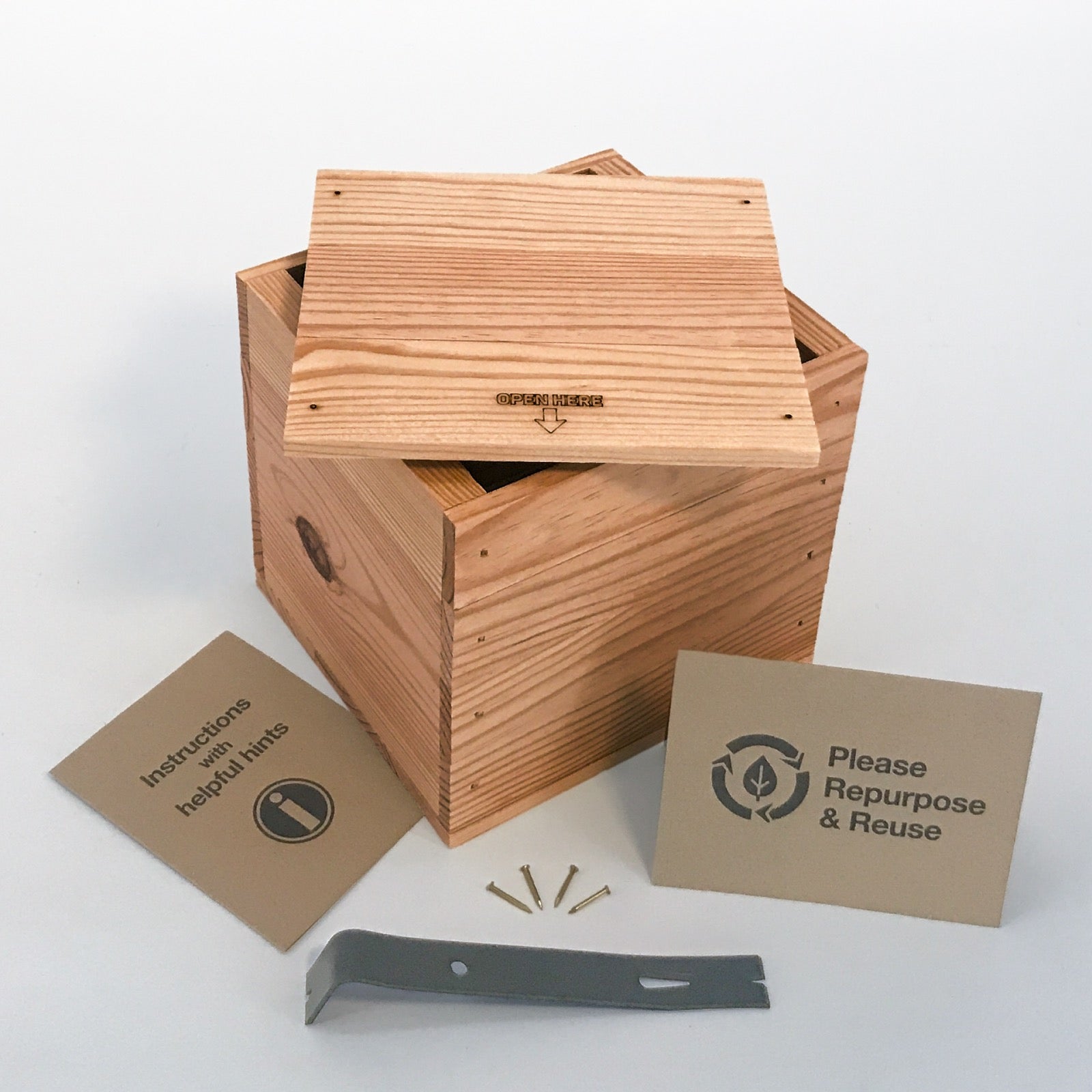 Small-sized DIY gift crate kit by Carpenter Core, 6-GK-6.25-6.375-7-NX-NW-LL, 12-GK-6.25-6.375-7-NX-NW-LL, 24-GK-6.25-6.375-7-NX-NW-LL, 48-GK-6.25-6.375-7-NX-NW-LL, 96-GK-6.25-6.375-7-NX-NW-LL