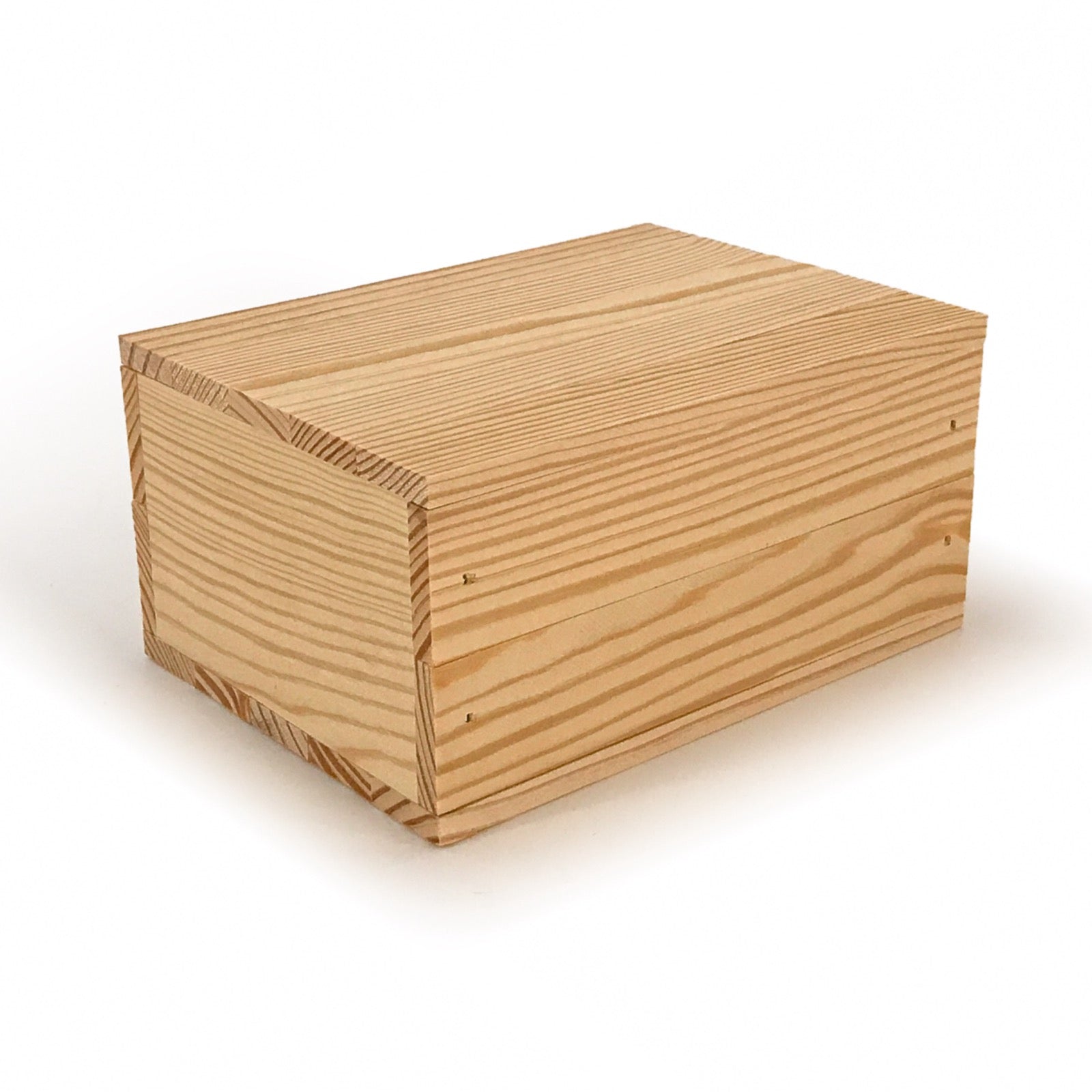 Small wooden crate box with lid 7x5.5.3.5