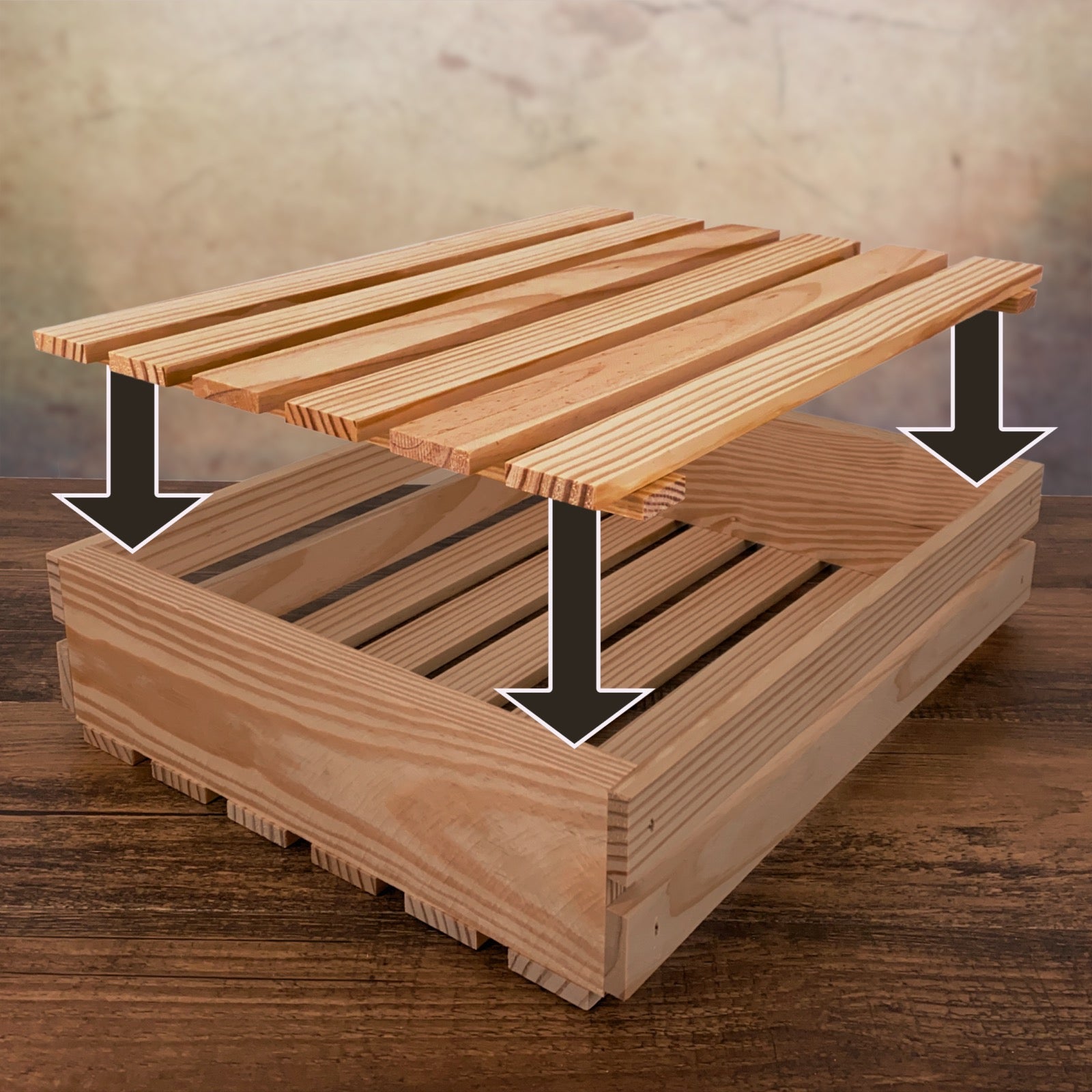 Small Wooden Crates with lids by Carpenter Core