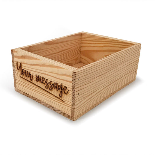 Small wooden crate with custom message 10x8x4.25, 6-B2-10.375-7.875-4.3125-ST-NW-NL, 12-B2-10.375-7.875-4.3125-ST-NW-NL, 24-B2-10.375-7.875-4.3125-ST-NW-NL, 48-B2-10.375-7.875-4.3125-ST-NW-NL, 96-B2-10.375-7.875-4.3125-ST-NW-NL