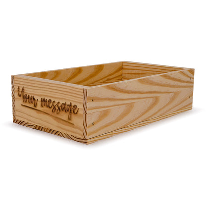 Small wooden crate with custom message 13x7.5x3.5, 6-BX-13-7.5-3.5-ST-NW-NL, 12-BX-13-7.5-3.5-ST-NW-NL, 24-BX-13-7.5-3.5-ST-NW-NL, 48-BX-13-7.5-3.5-ST-NW-NL, 96-BX-13-7.5-3.5-ST-NW-NL