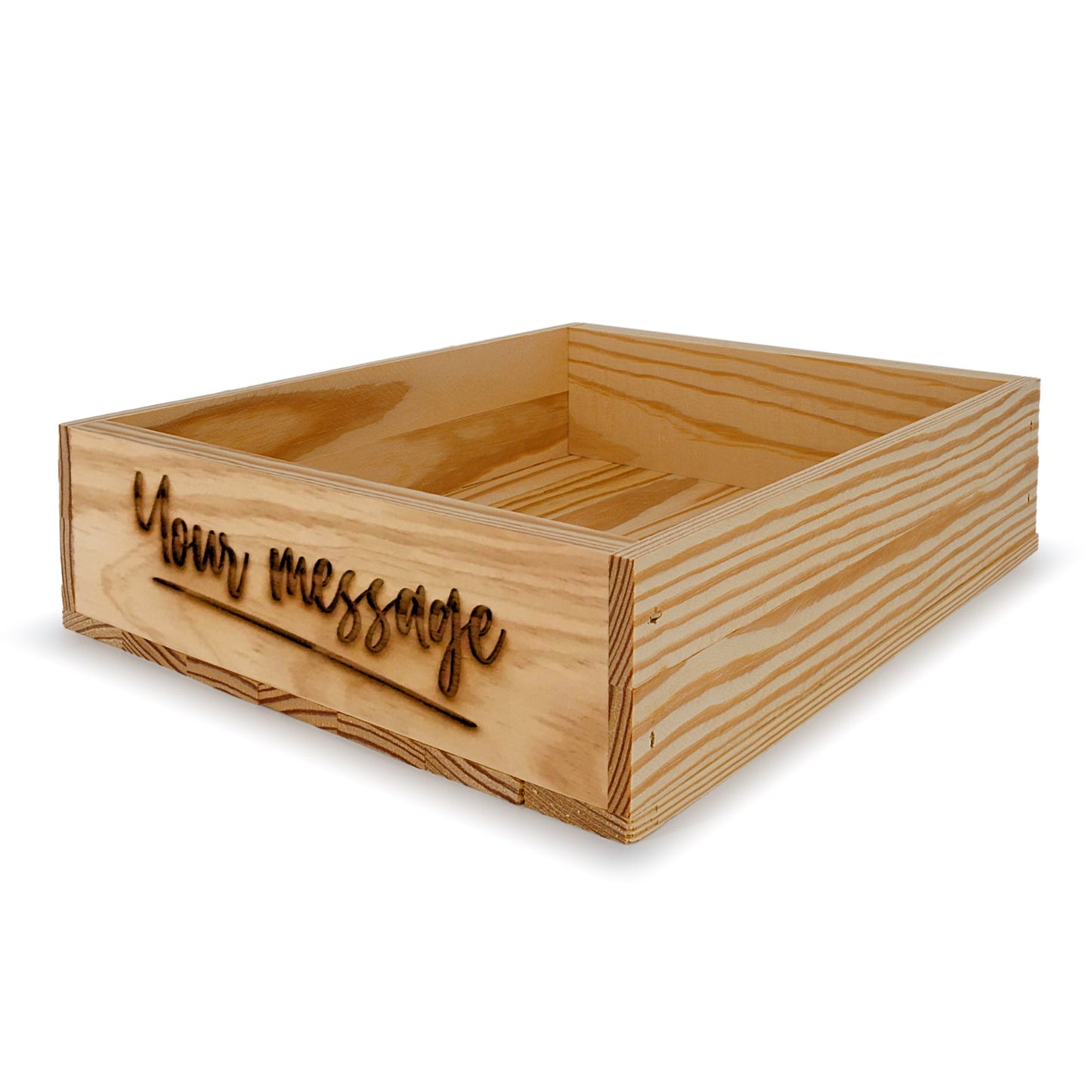 Small wooden crate with custom message 14x11.5x3.5