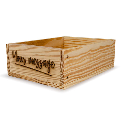 Small wooden crate with custom message 8x6.25x2.75, 6-BX-8-6.25-2.75-ST-NW-NL, 12-BX-8-6.25-2.75-ST-NW-NL, 24-BX-8-6.25-2.75-ST-NW-NL, 48-BX-8-6.25-2.75-ST-NW-NL, 96-BX-8-6.25-2.75-ST-NW-NL