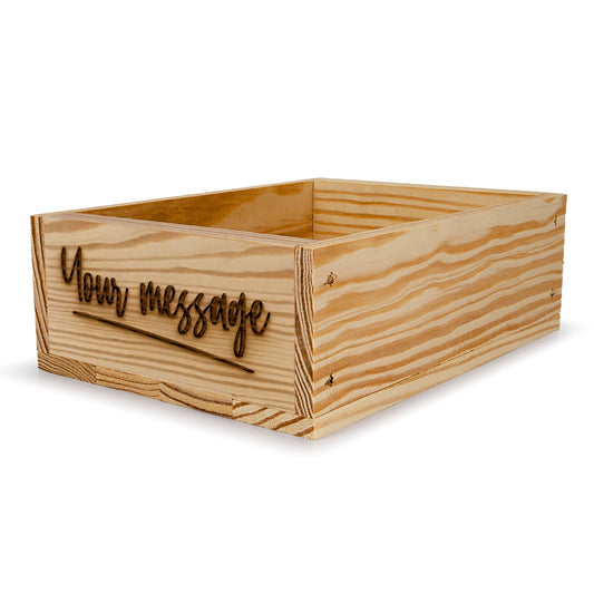 Small wooden crate with custom message 8x6.25x2.75, 6-BX-8-6.25-2.75-ST-NW-NL, 12-BX-8-6.25-2.75-ST-NW-NL, 24-BX-8-6.25-2.75-ST-NW-NL, 48-BX-8-6.25-2.75-ST-NW-NL, 96-BX-8-6.25-2.75-ST-NW-NL