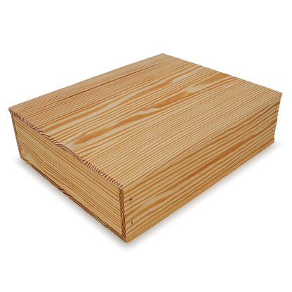 Small wooden crate with lid 14x11.5x3.5