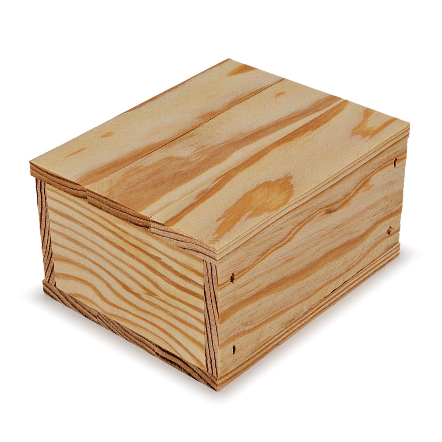 Small wooden crate with lid 5x4.5x2.75, 6-BX-5-4.5-2.75-NX-NW-LL, 12-BX-5-4.5-2.75-NX-NW-LL, 24-BX-5-4.5-2.75-NX-NW-LL, 48-BX-5-4.5-2.75-NX-NW-LL, 96-BX-5-4.5-2.75-NX-NW-LL