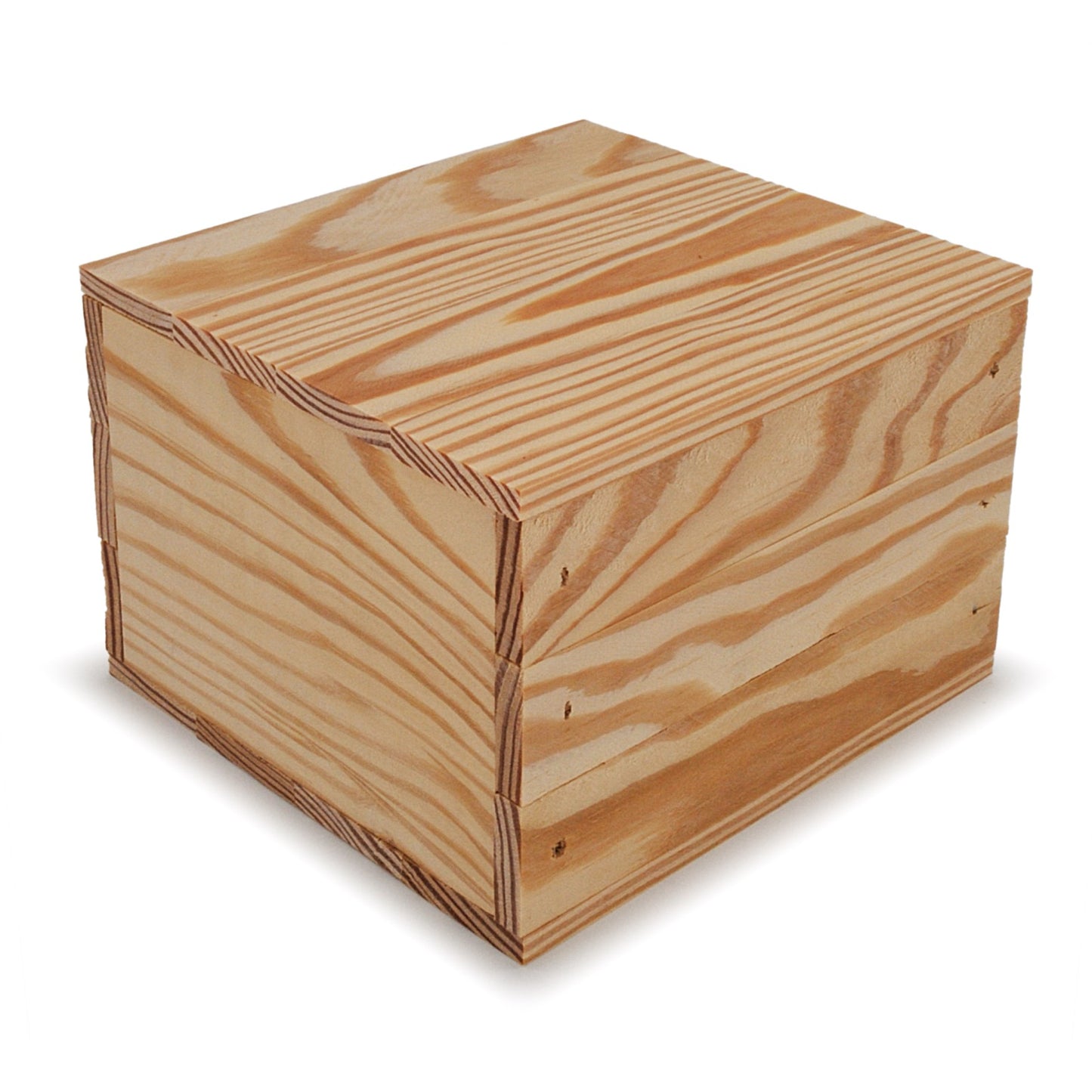 Small wooden crate with lid 6x6.25x5.25, 6-BX-6-6.25-5.25-NX-NW-LL, 12-BX-6-6.25-5.25-NX-NW-LL, 24-BX-6-6.25-5.25-NX-NW-LL, 48-BX-6-6.25-5.25-NX-NW-LL, 96-BX-6-6.25-5.25-NX-NW-LL