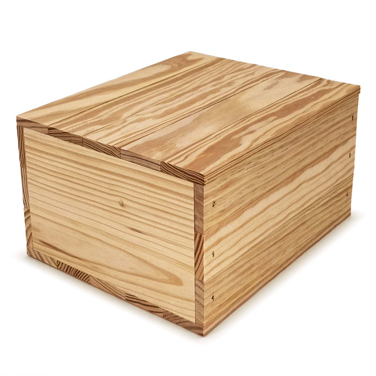 Small wooden crate with lid 9x8x5.25