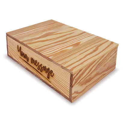 Small wooden crate with lid and custom message 8x13.25x3.5, 6-BX-8-13.25-3.5-ST-NW-LL 24-BX-8-13.25-3.5-ST-NW-LL 96-BX-8-13.25-3.5-ST-NW-LL 12-BX-8-13.25-3.5-ST-NW-LL 48-BX-8-13.25-3.5-ST-NW-LL