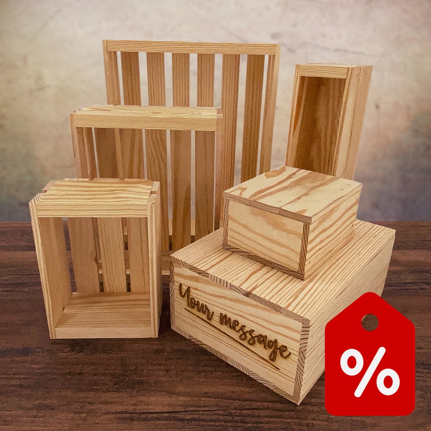 Specials on crates by Carpenter Core