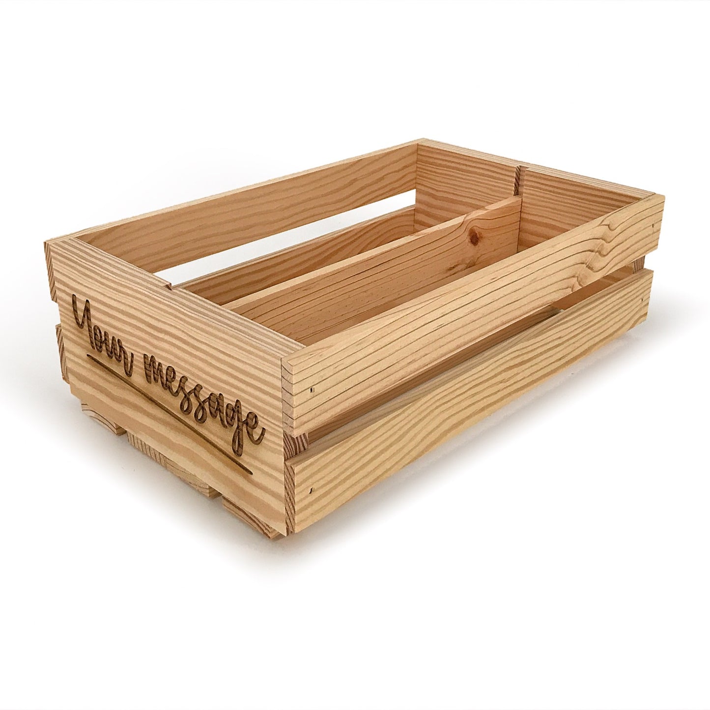 Two Bottle Wine Crate with Custom Message 14x9x4.5, WC-14-9-4.5-ST-NW-LL, 6-WC-14-9-4.5-ST-NW-LL,  12-WC-14-9-4.5-ST-NW-LL,  24-WC-14-9-4.5-ST-NW-LL,  48-WC-14-9-4.5-ST-NW-LL,  96-WC-14-9-4.5-ST-NW-LL