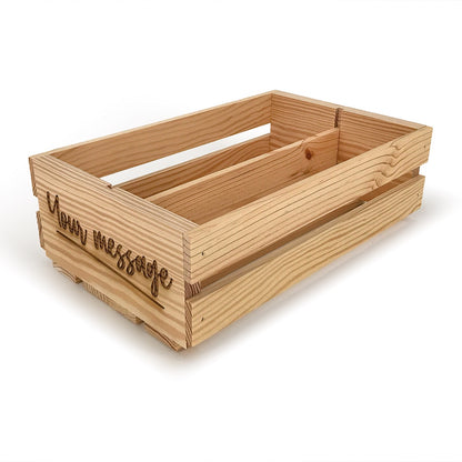 Two Bottle Wine Crate with Custom Message 14x9x4.5, 6-WC-14-9-4.5-ST-NW-LL,  12-WC-14-9-4.5-ST-NW-LL,  24-WC-14-9-4.5-ST-NW-LL,  48-WC-14-9-4.5-ST-NW-LL,  96-WC-14-9-4.5-ST-NW-LL