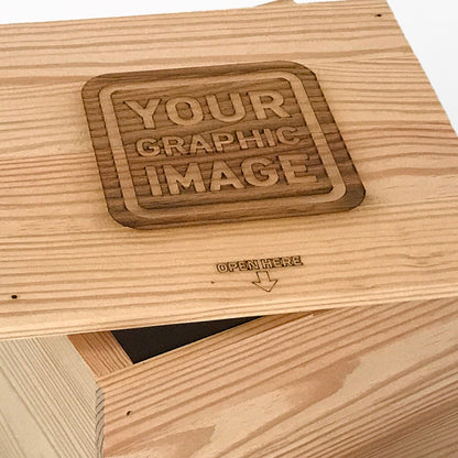 Your custom image on the lid of a DIY gift crate by Carpenter Core, GK-10.25-11.125-10.5-ST-NW-LL, 6-GK-10.25-11.125-10.5-ST-NW-LL, 12-GK-10.25-11.125-10.5-ST-NW-LL, 24-GK-10.25-11.125-10.5-ST-NW-LL, 48-GK-10.25-11.125-10.5-ST-NW-LL, 96-GK-10.25-11.125-10.5-ST-NW-LL