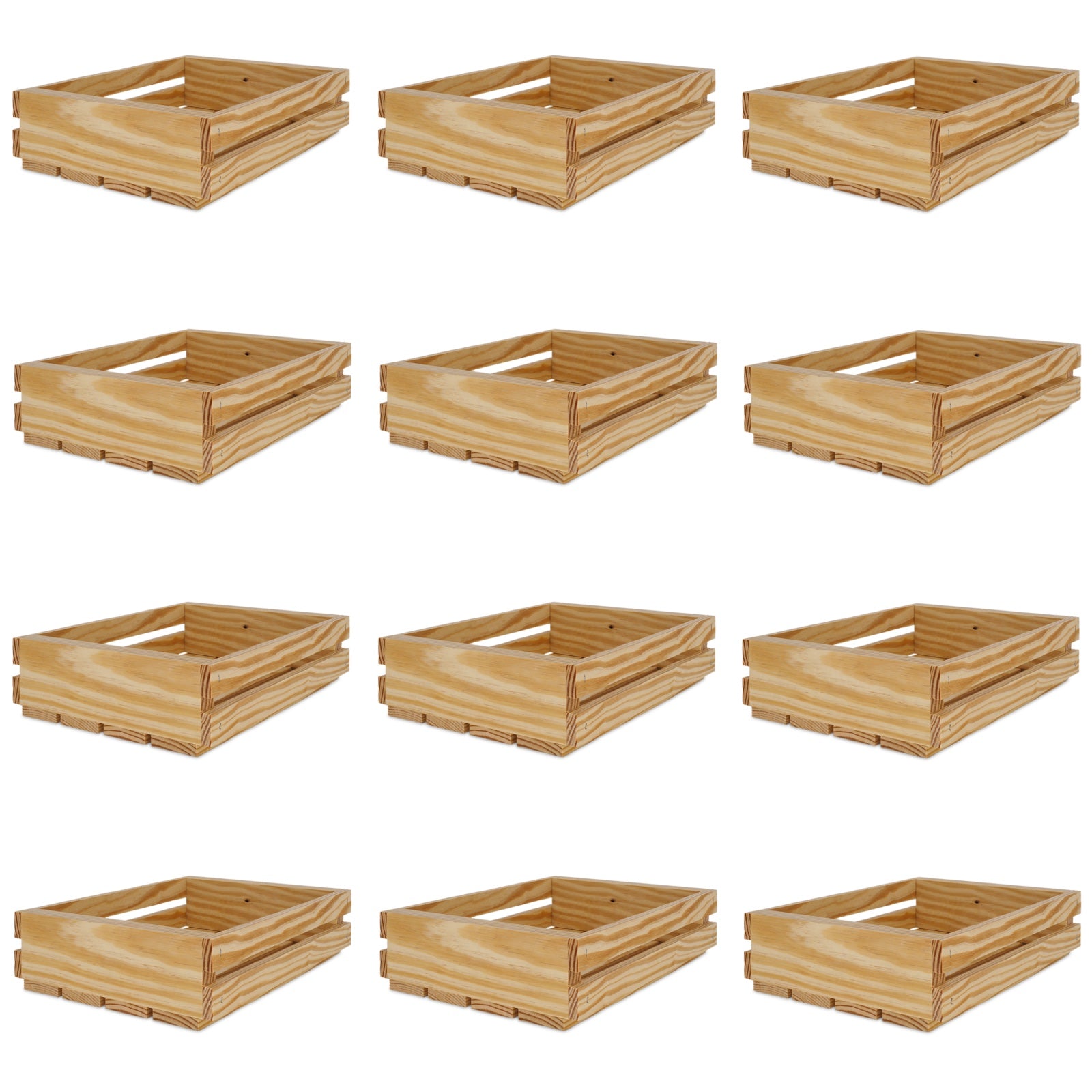 12 Small wooden crates 10x8x2.5