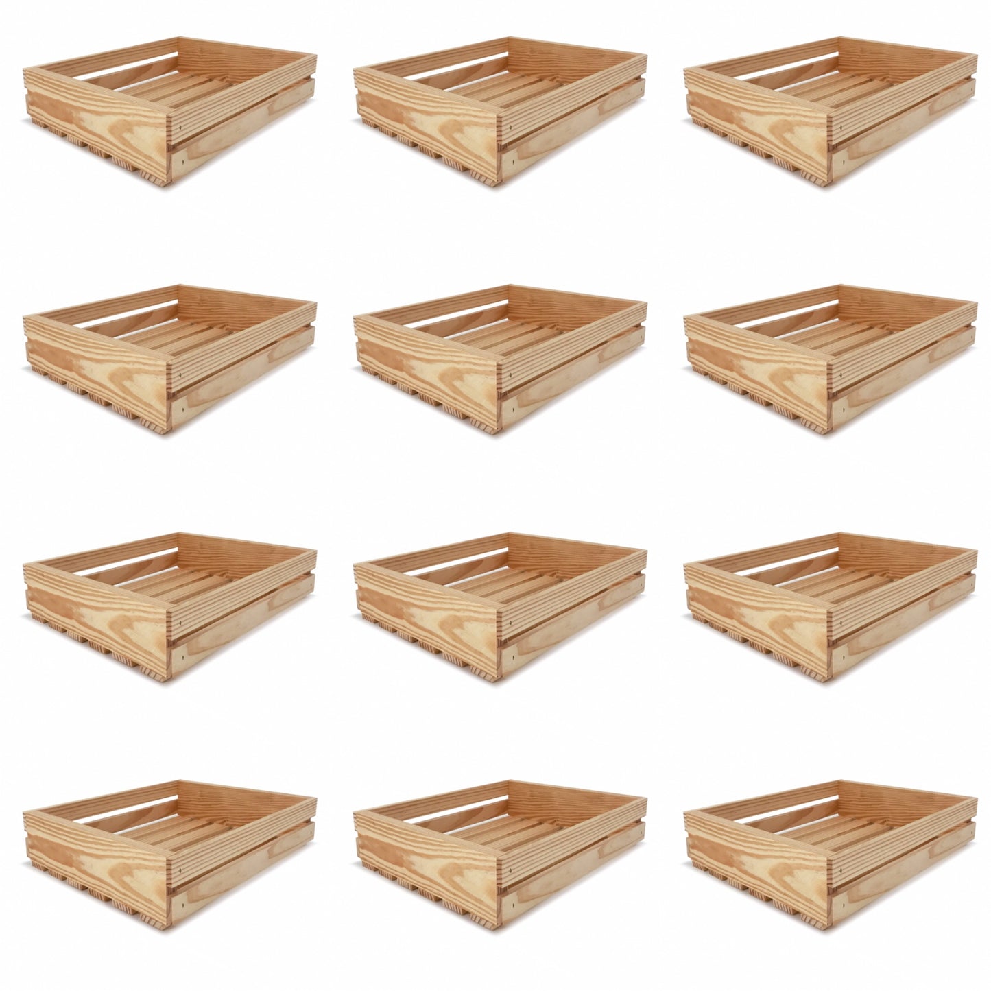 12 Small wooden crates 14x12x3.5