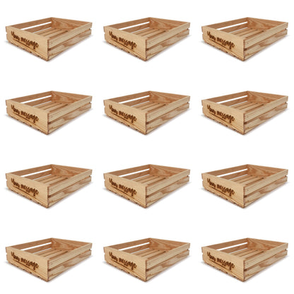 12 Customizable small wooden crates 14x12x3.5