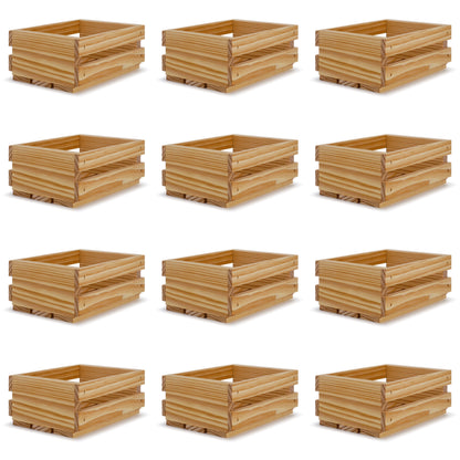 12 Small wooden crates 8x6x3.5