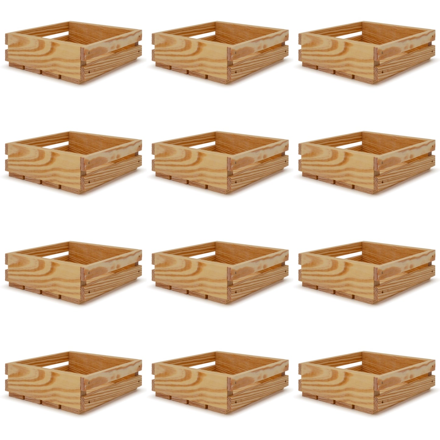 12 Small wooden crates 8x8x2.5