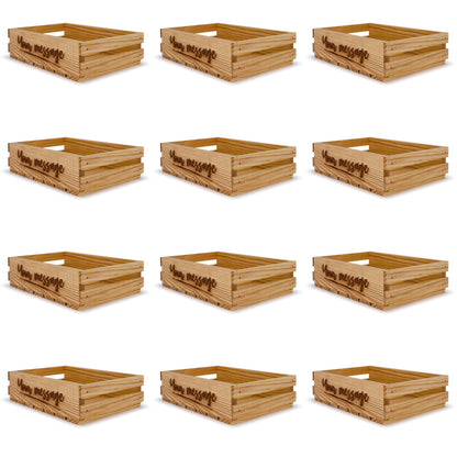 12 Small wooden crates 9x14x3.5 your message included