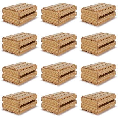 12 Small wooden crates with lid 8x6x3.5