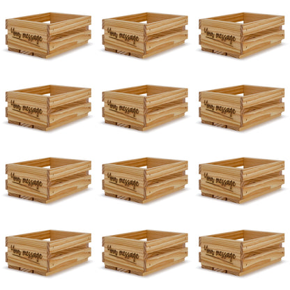 12 Small wooden crates with your message 8x6x3.5