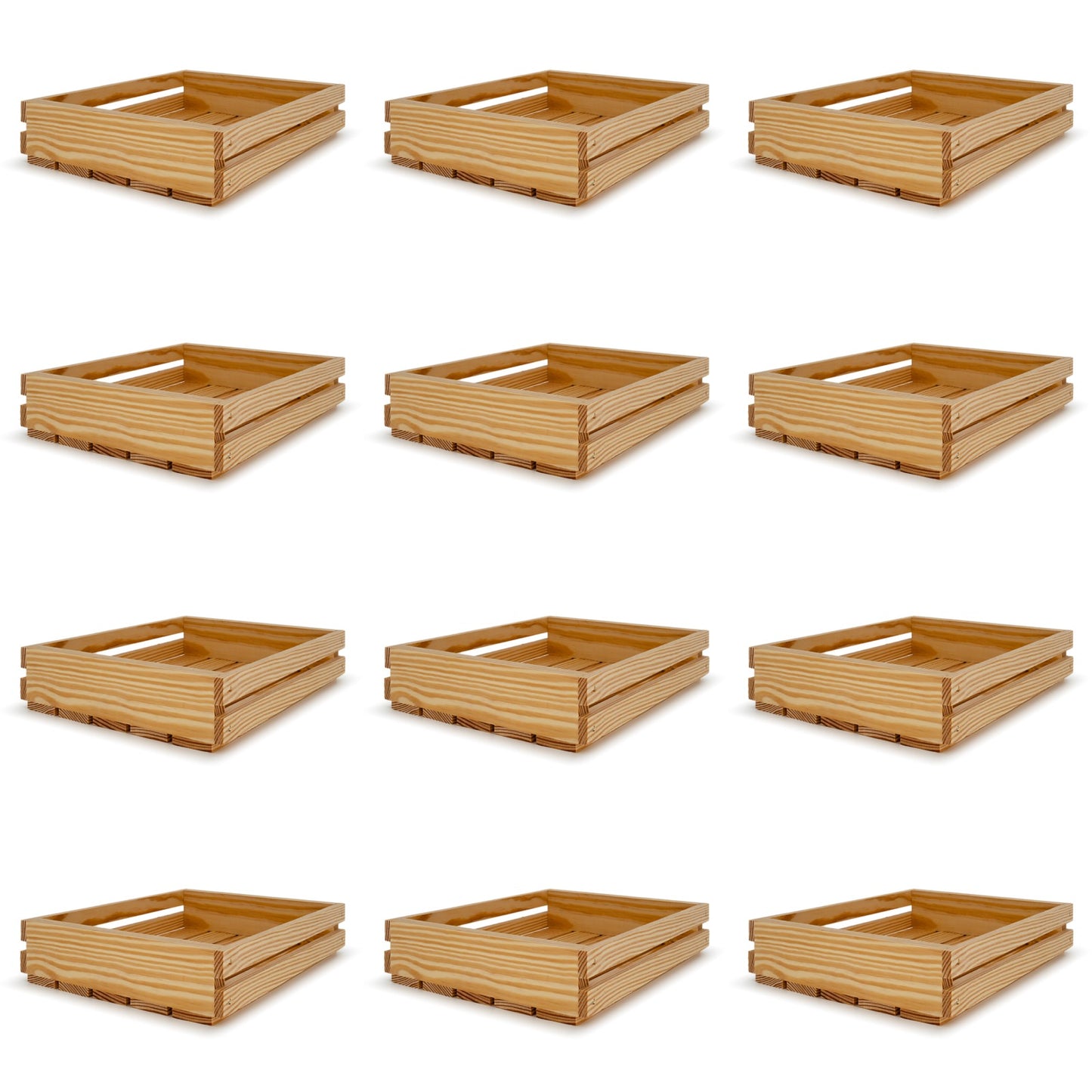 12 Small wooden crates 12x10x2.5