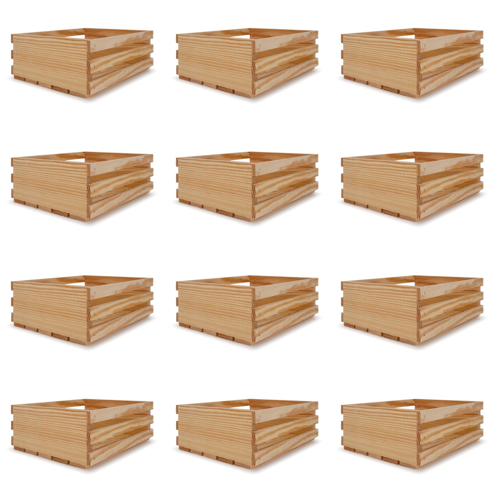 12 Small wooden crates 12x10x4.5