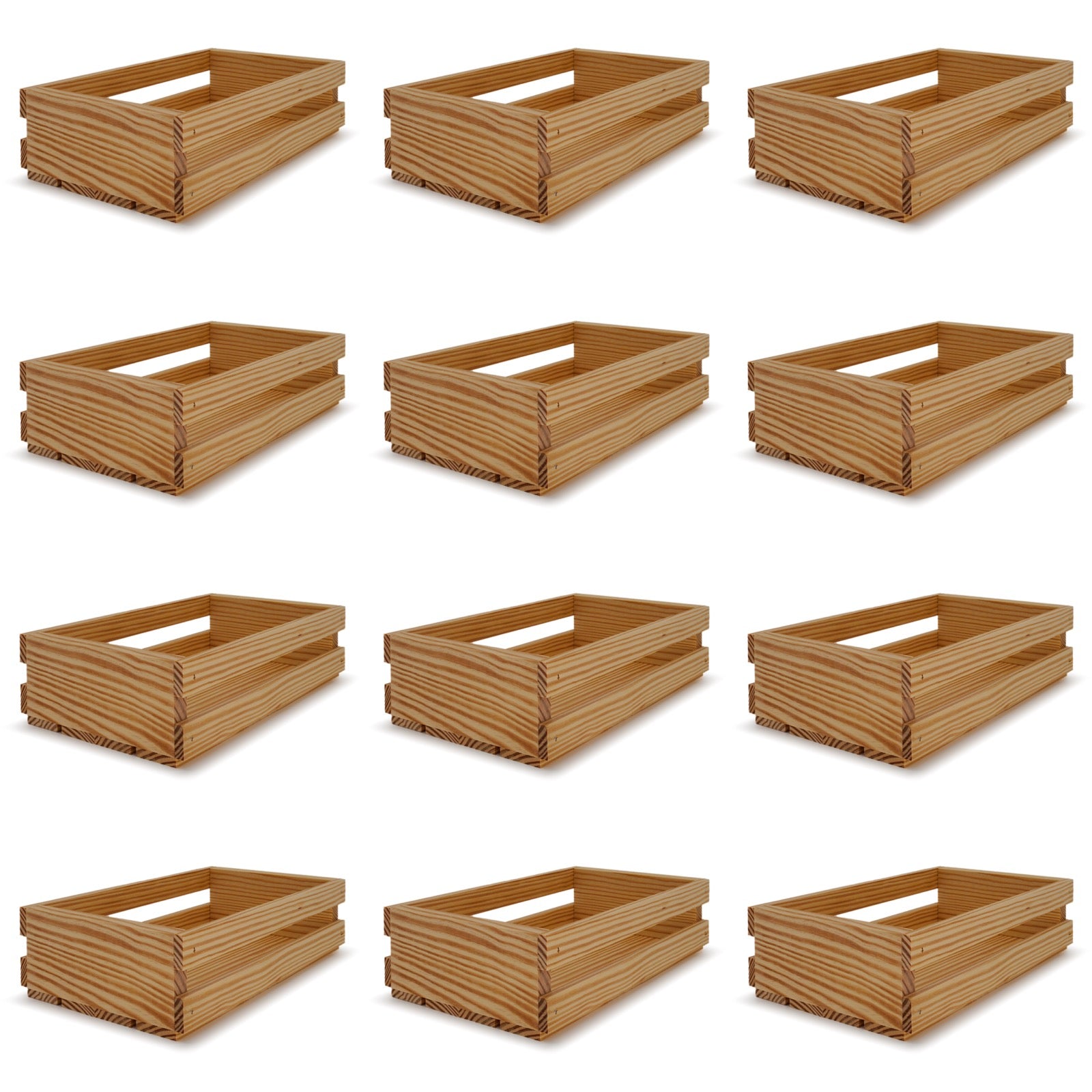 12 Small wooden crates 13x7.5x3.5