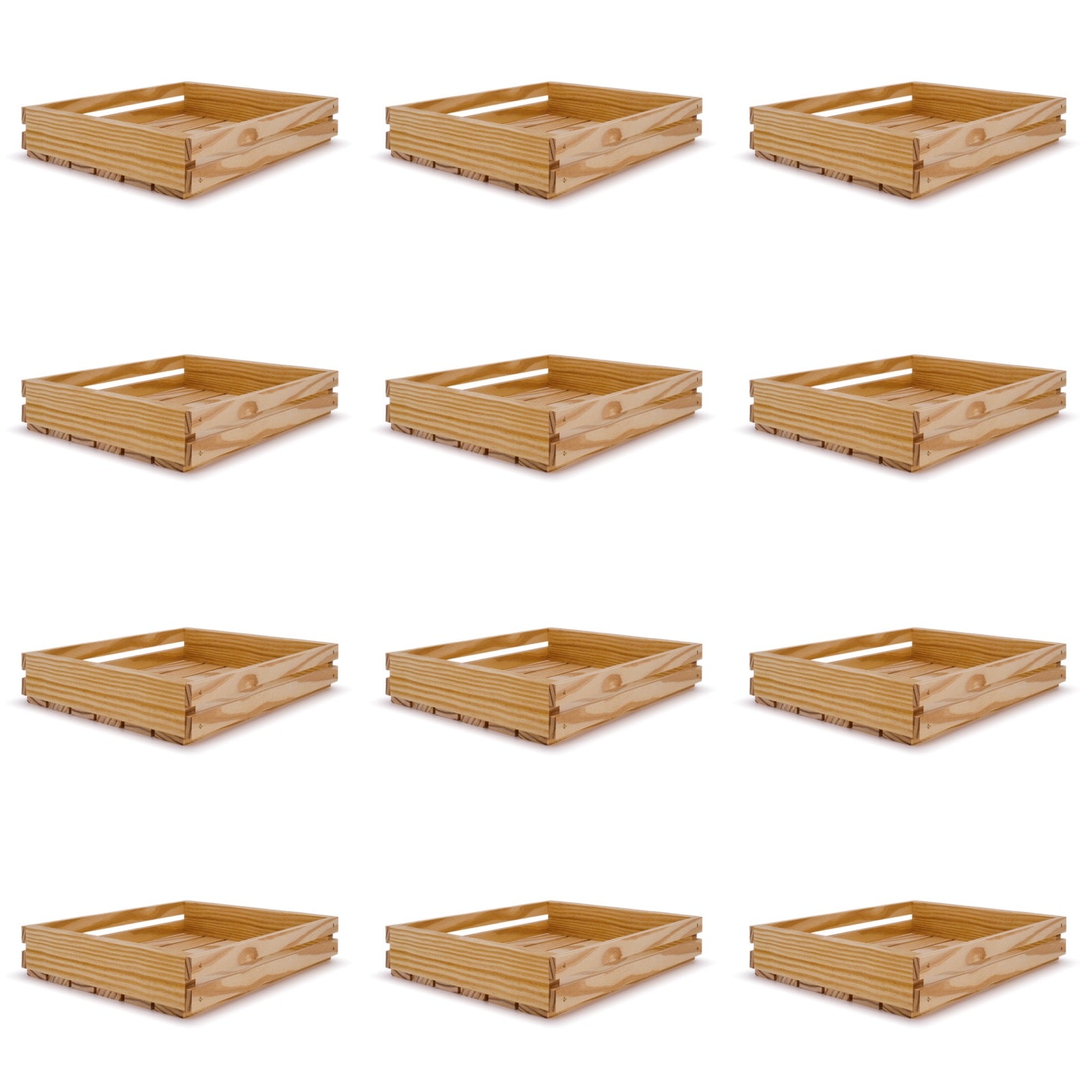 12 Small wooden crates 14x12x2.5