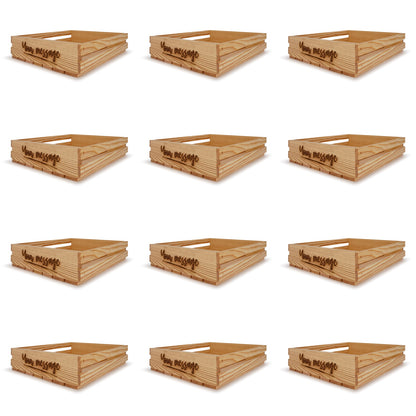 12 Small wooden crates 16x14x3.5 your message included