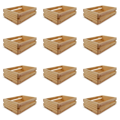 12 Small wooden crates 8x6x2.5