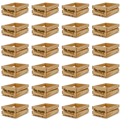 24 Small wooden crates 6x5x2.5 your message included