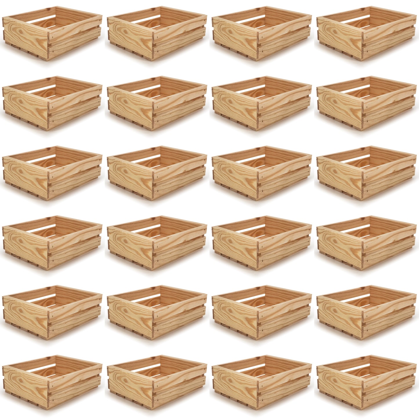 12 small wooden crates 10x8