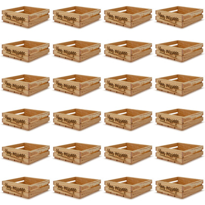 24 Small wooden crates 8x8x2.5 your message included