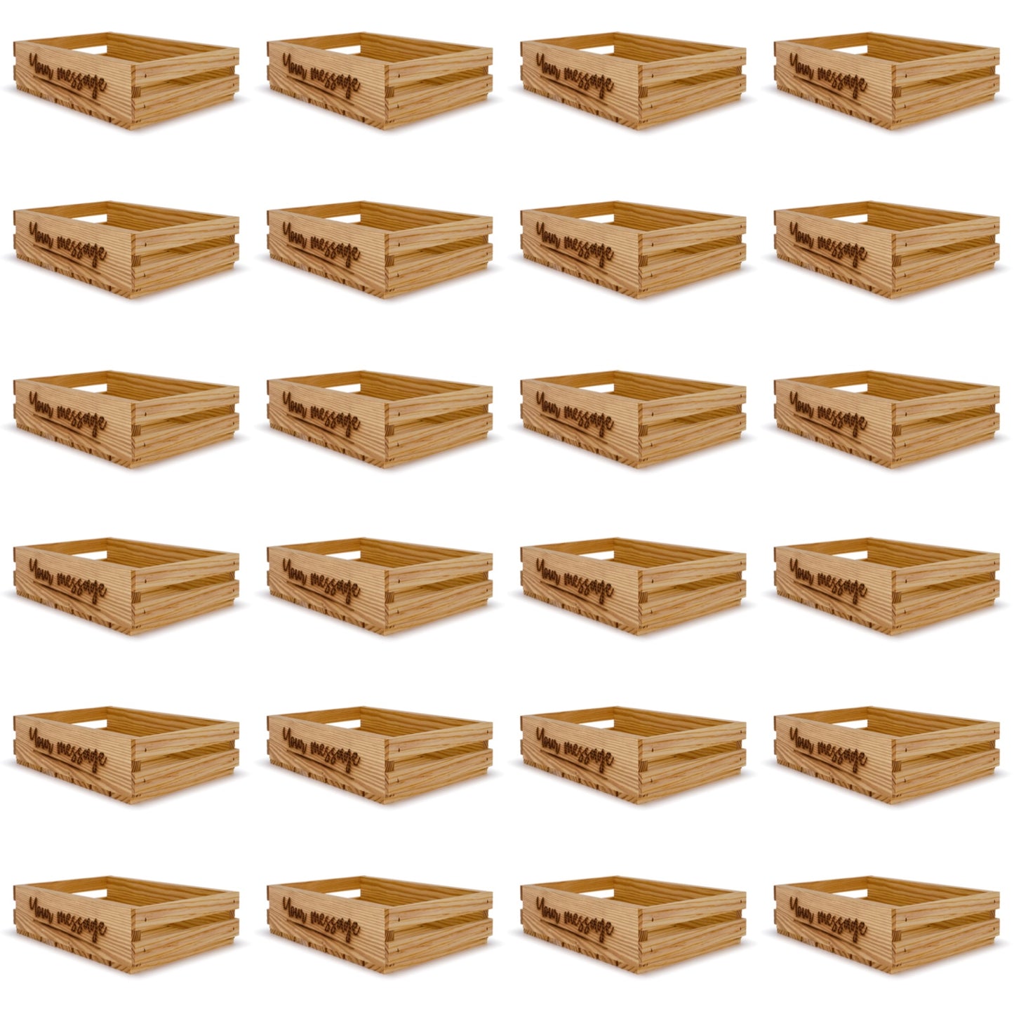 24 Small wooden crates 9x14x3.5 your message included