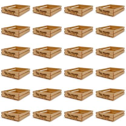 24 Small wooden crates 12x10x2.5 your message included