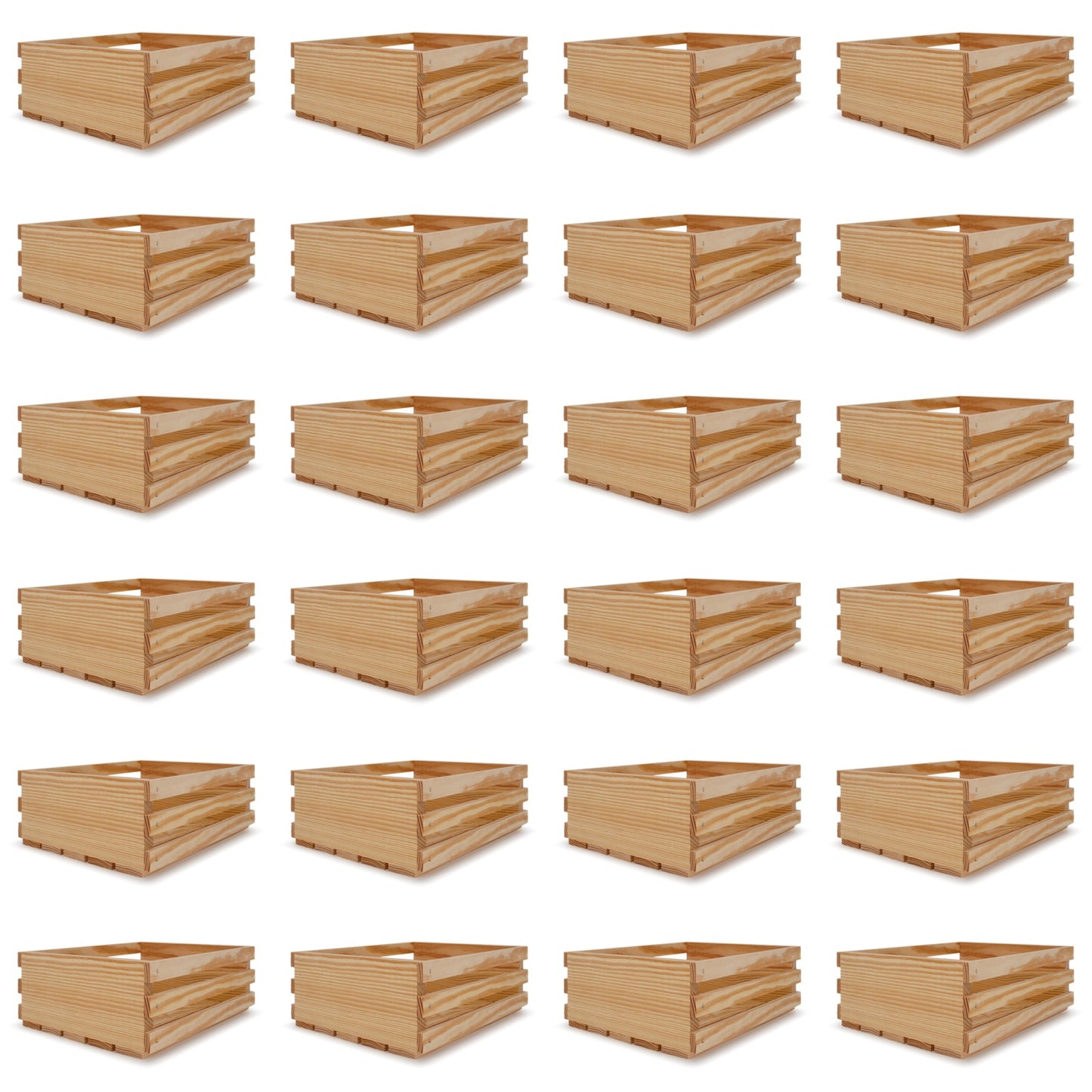 24 Small wooden crates 12x10x4.5