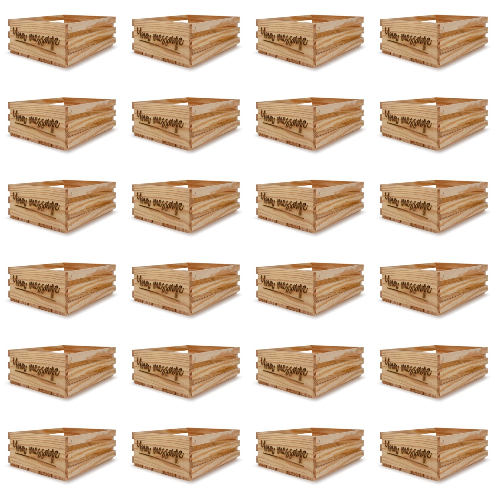 24 Small wooden crates 12x10x4.5 your message included
