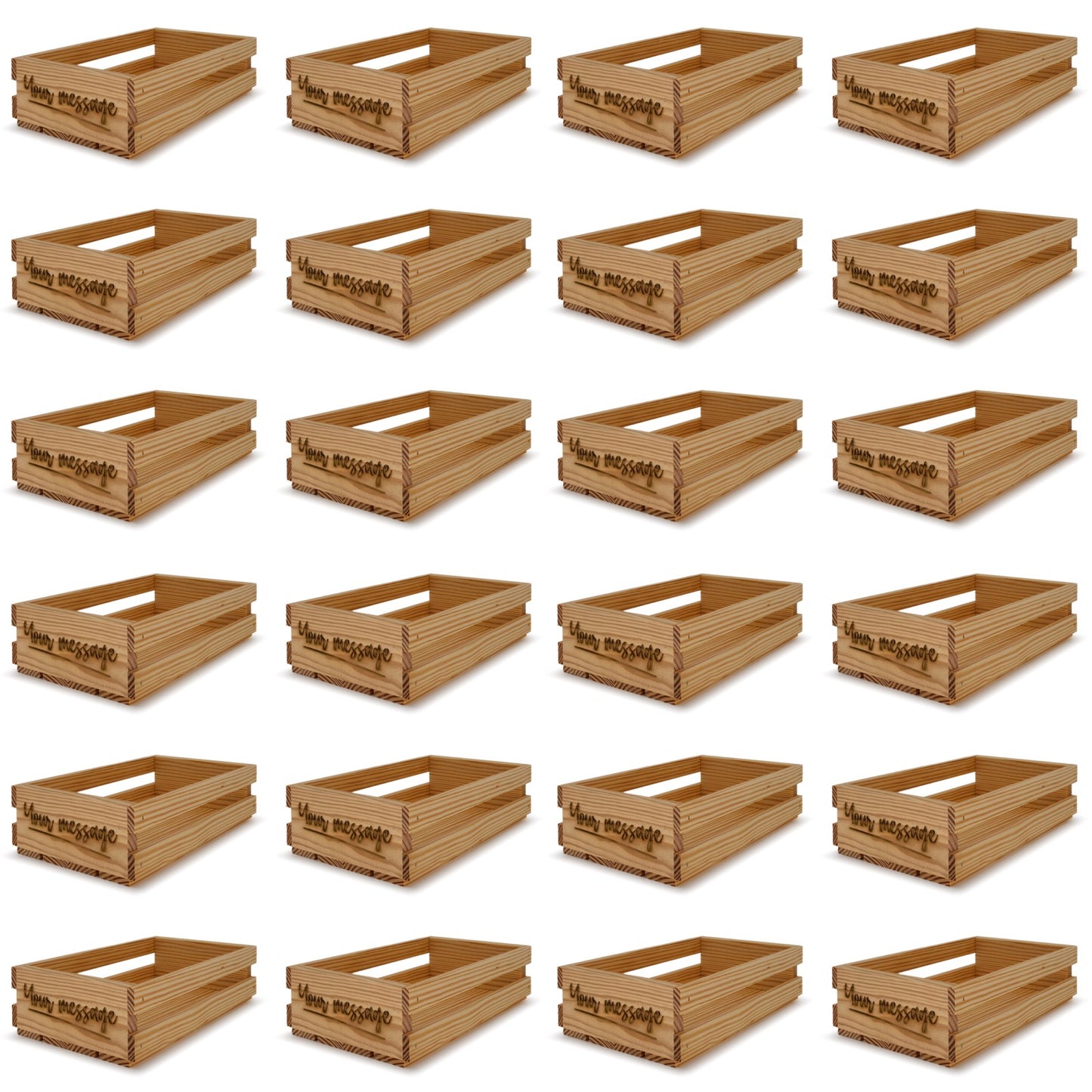 24 Small wooden crates 13x7.5x3.5 your message included