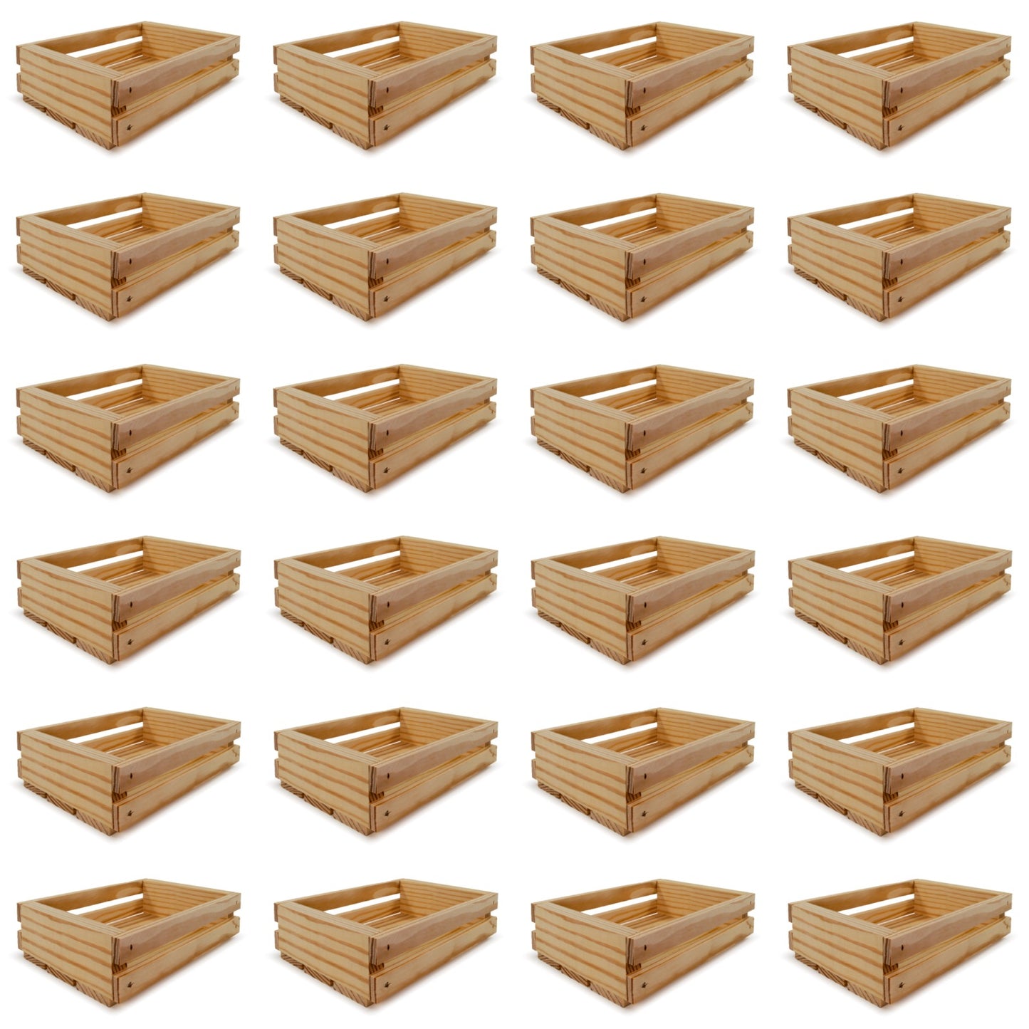 24 Small wooden crates 8x6x2.5
