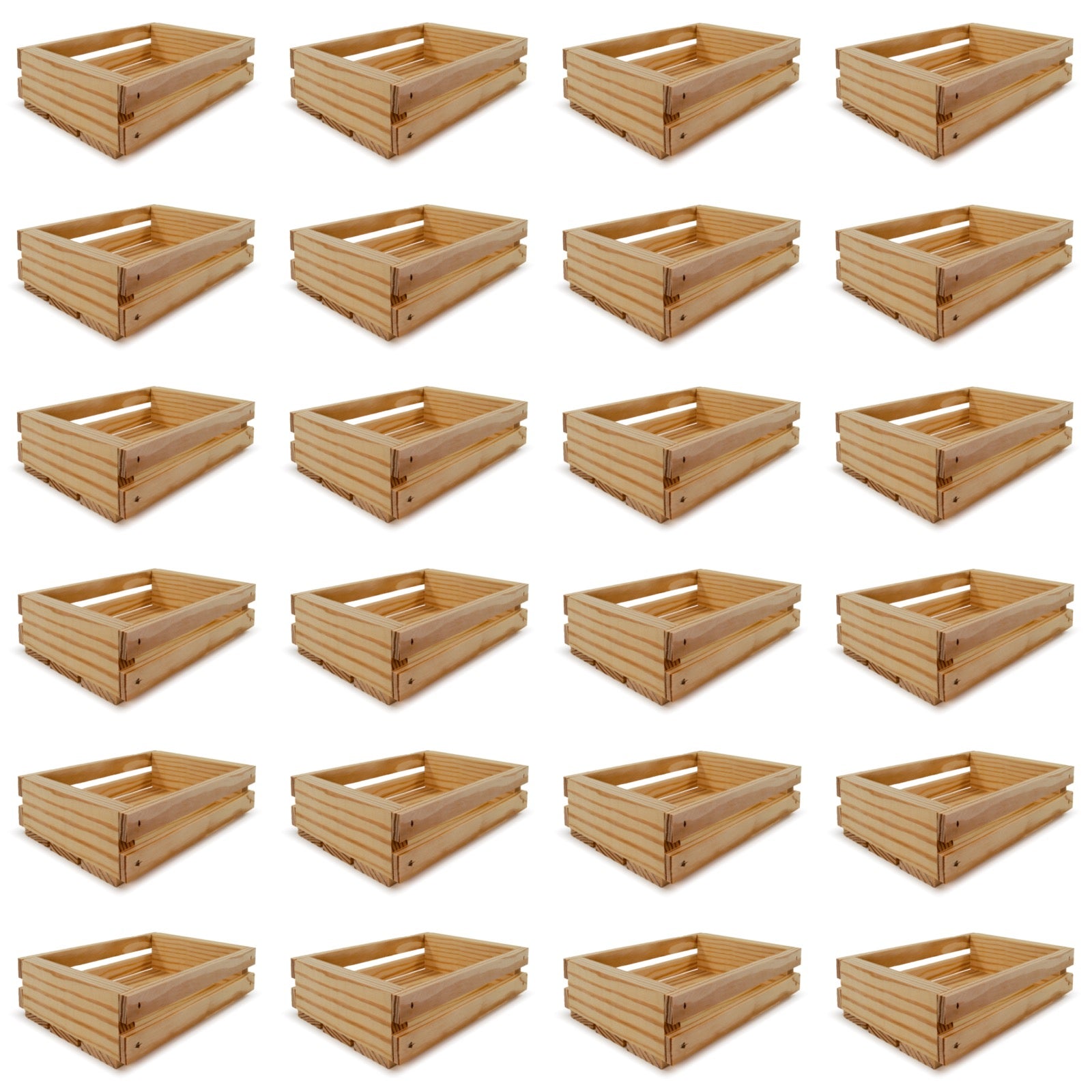 24 Small wooden crates 8x6x2.5
