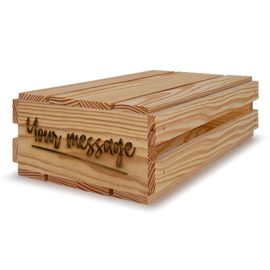 2 bottle wine crates with lid and your custom message 13x7.5x3.5, 6-WS-13-7.5-3.5-ST-NW-LL, 12-WS-13-7.5-3.5-ST-NW-LL, 24-WS-13-7.5-3.5-ST-NW-LL, 48-WS-13-7.5-3.5-ST-NW-LL, 96-WS-13-7.5-3.5-ST-NW-LL