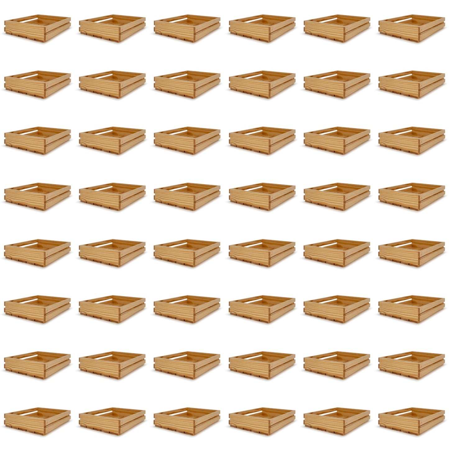 48 Small wooden crates 12x10x2.5