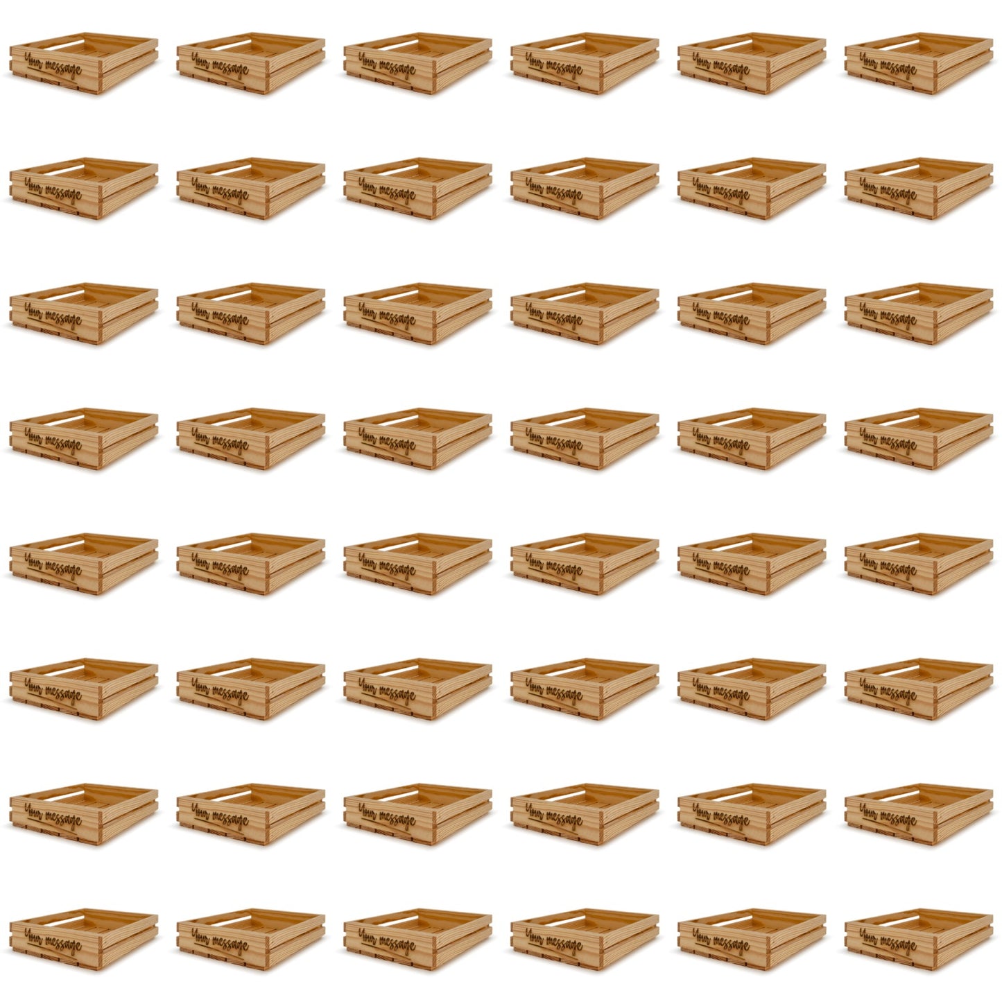 48 Small wooden crates 12x10x2.5 your message included