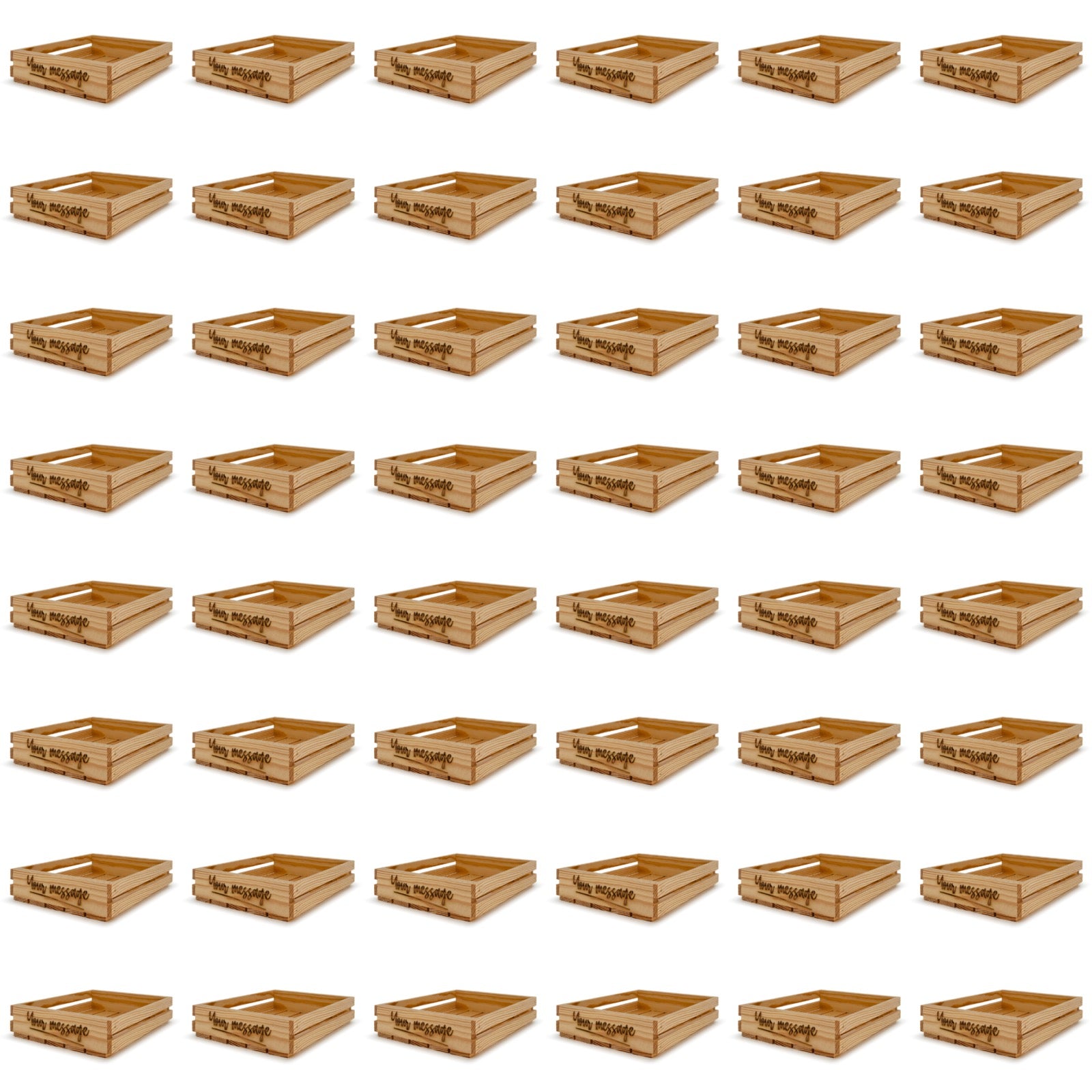48 Small wooden crates 12x10x2.5 your message included