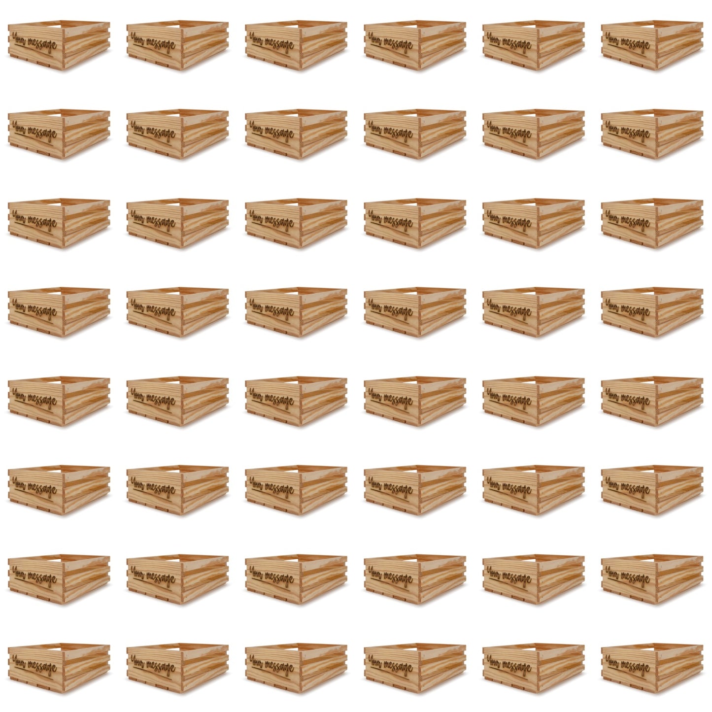 48 Small wooden crates 12x10x4.5 your message included