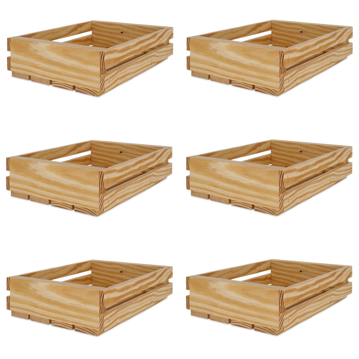 6 Small wooden crates 10x8x2.5