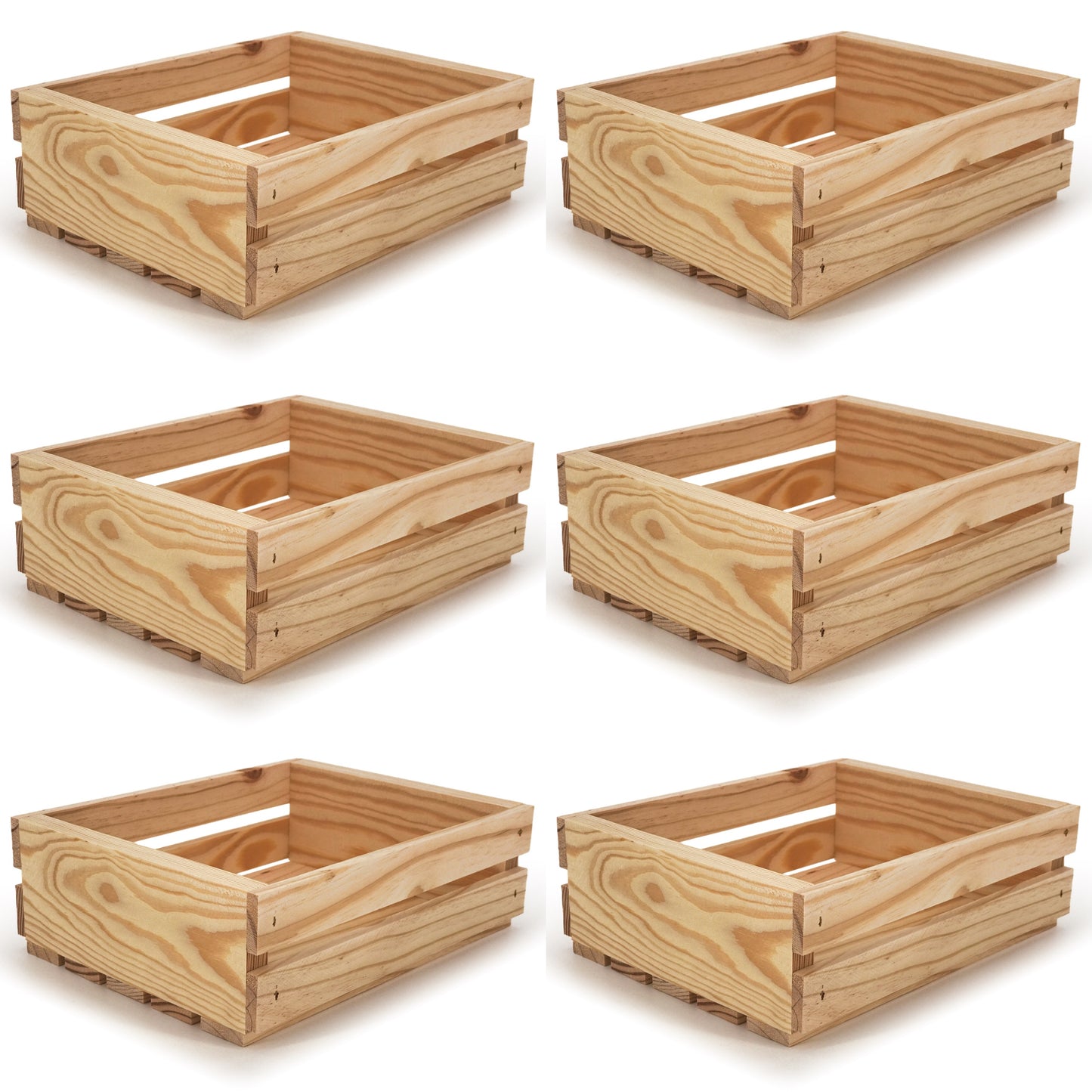 6 small wooden crates 10x8