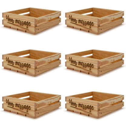 6 Small wooden crates 8x8x2.5 your message included