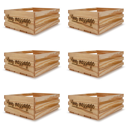 6 Small wooden crates 12x10x4.5 your message included